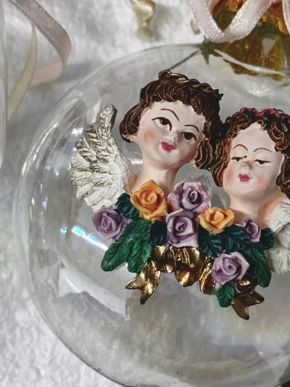 Vintage 1996 House of Lloyd Blossom Cherub Ornaments Set of 3 NWT